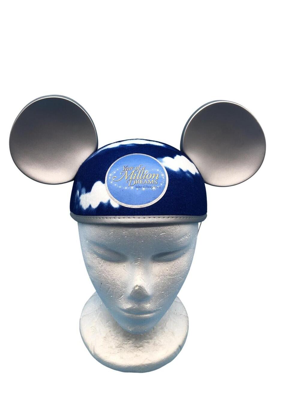 Disney Mickey Mouse Year Of A Million Dreams Ears Hat Adult Blue 2008 Parks